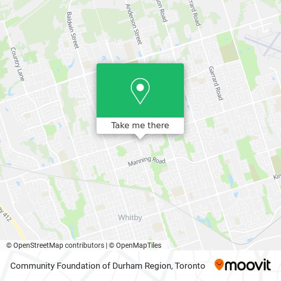 Community Foundation of Durham Region map