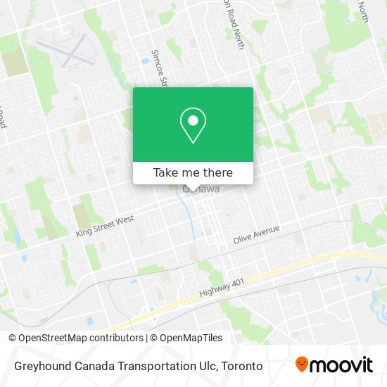 Greyhound Canada Transportation Ulc map