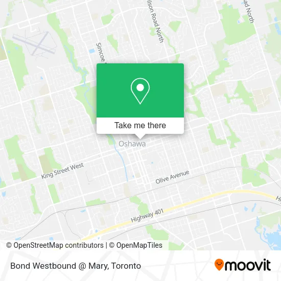 Bond Westbound @ Mary map