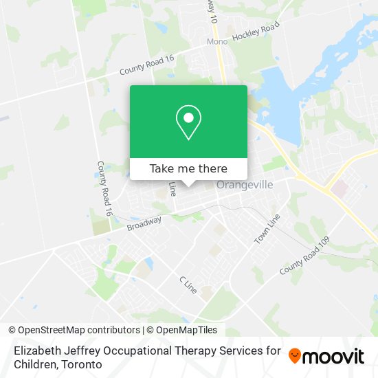 Elizabeth Jeffrey Occupational Therapy Services for Children map