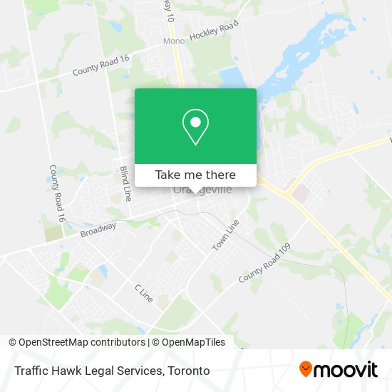 Traffic Hawk Legal Services map