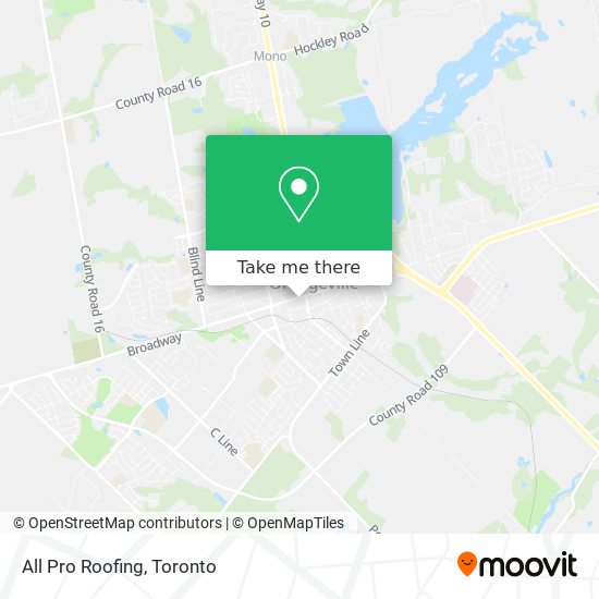 All Pro Roofing map