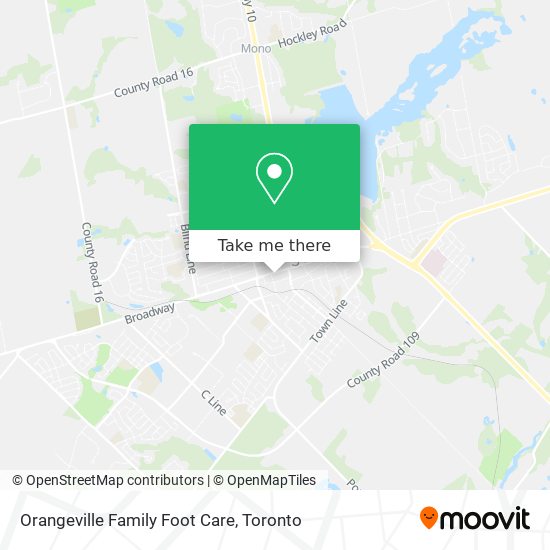 Orangeville Family Foot Care map