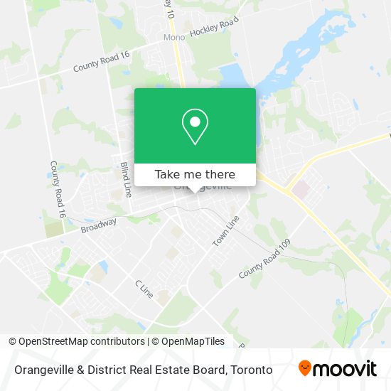 Orangeville & District Real Estate Board map