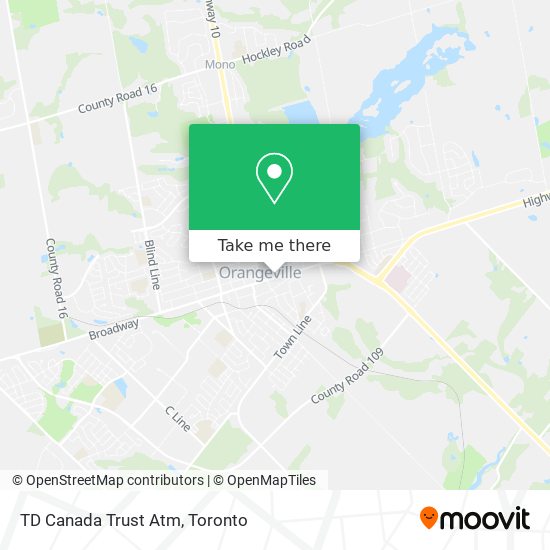 TD Canada Trust Atm map