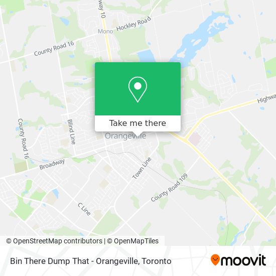 Bin There Dump That - Orangeville map