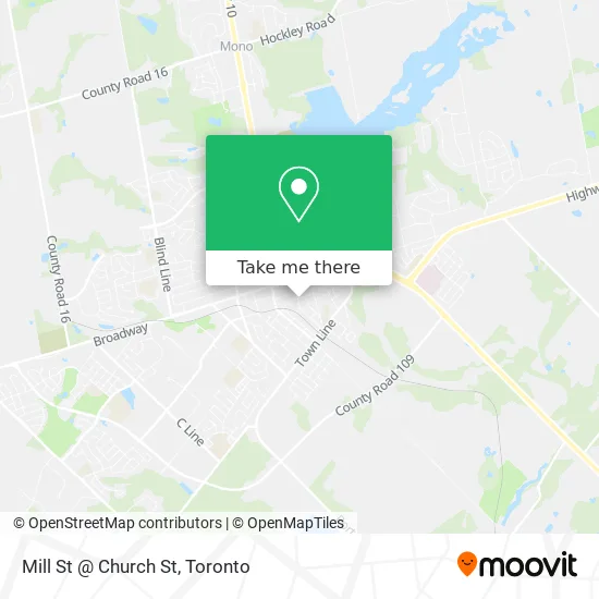 Mill St @ Church St map