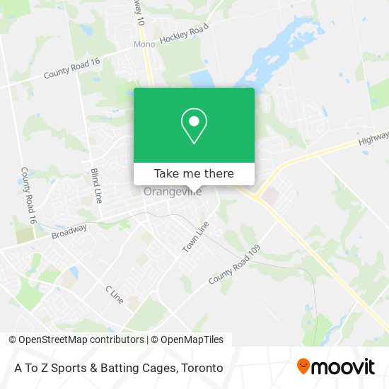 A To Z Sports & Batting Cages map