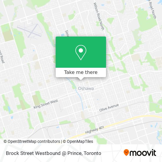 Brock Street Westbound @ Prince map