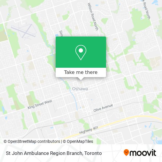 St John Ambulance Region Branch map