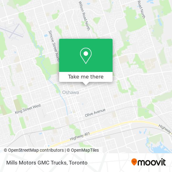 Mills Motors GMC Trucks map