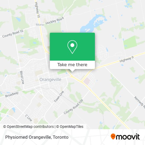 Physiomed Orangeville map