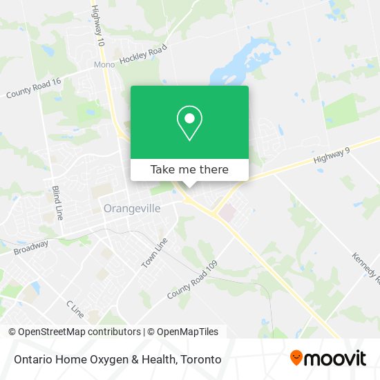 Ontario Home Oxygen & Health map