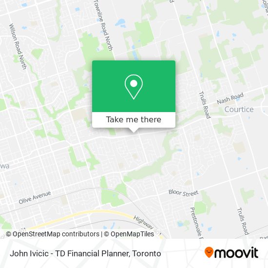 John Ivicic - TD Financial Planner map