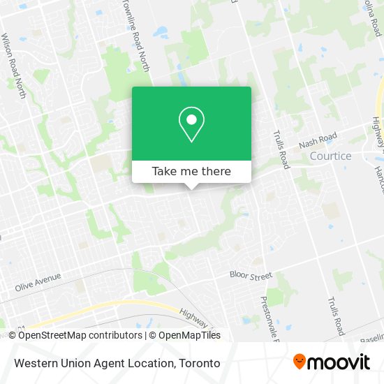 Western Union Agent Location map