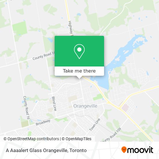 A Aaaalert Glass Orangeville map