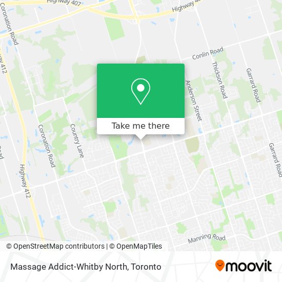 Massage Addict-Whitby North map