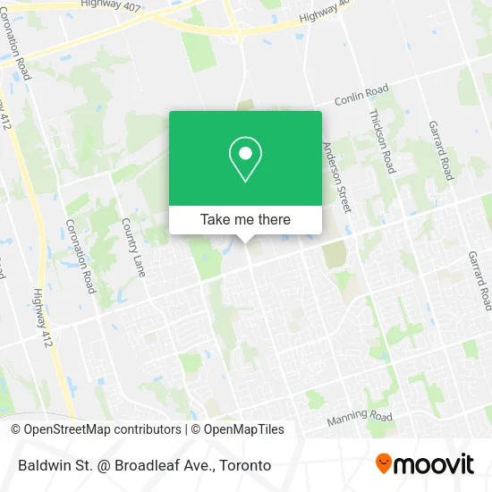 Baldwin St. @ Broadleaf Ave. plan