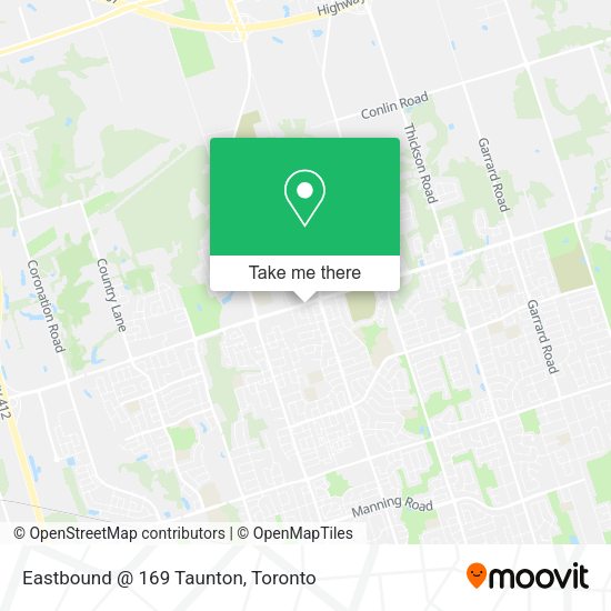 Eastbound @ 169 Taunton map