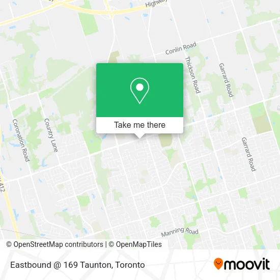 Eastbound @ 169 Taunton map