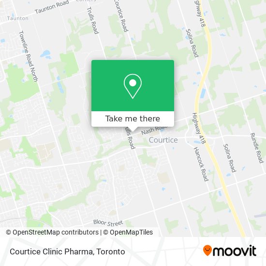 Courtice Clinic Pharma map