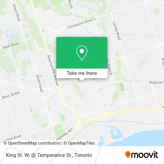 King St. W. @ Temperance St. map