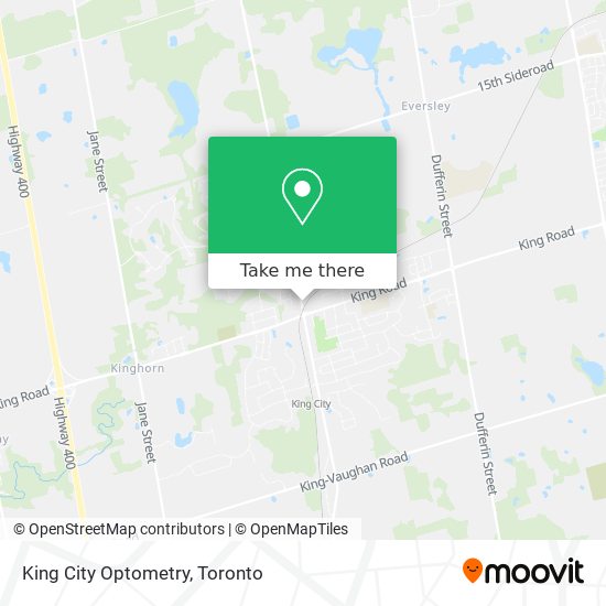 King City Optometry map