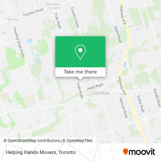 Helping Hands Movers map