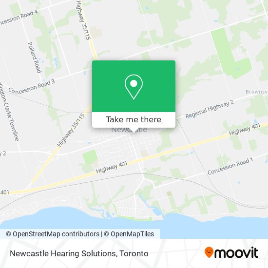 Newcastle Hearing Solutions map