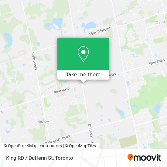 King RD / Dufferin St map