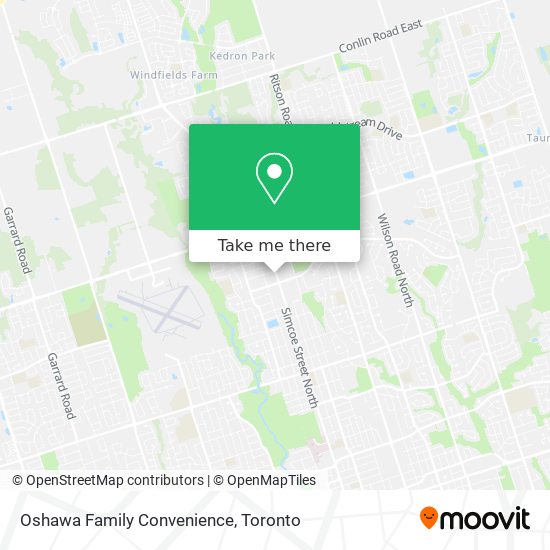 Oshawa Family Convenience map