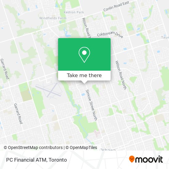 PC Financial ATM map