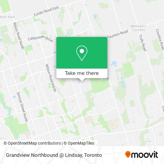 Grandview Northbound @ Lindsay map