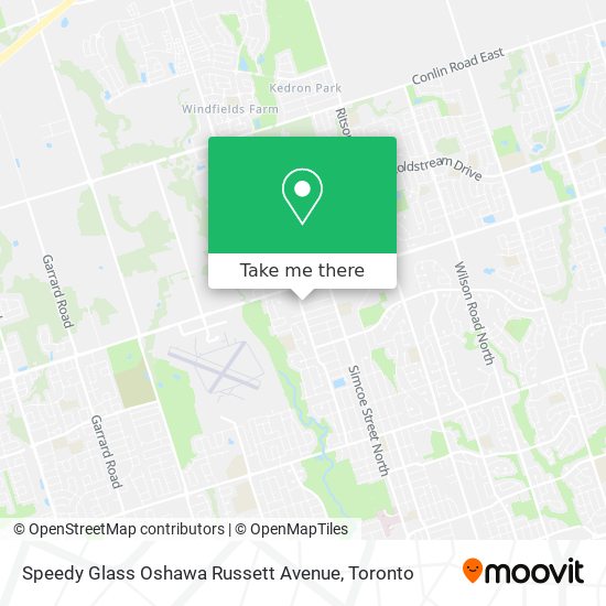 Speedy Glass Oshawa Russett Avenue map