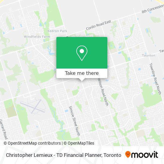 Christopher Lemieux - TD Financial Planner map