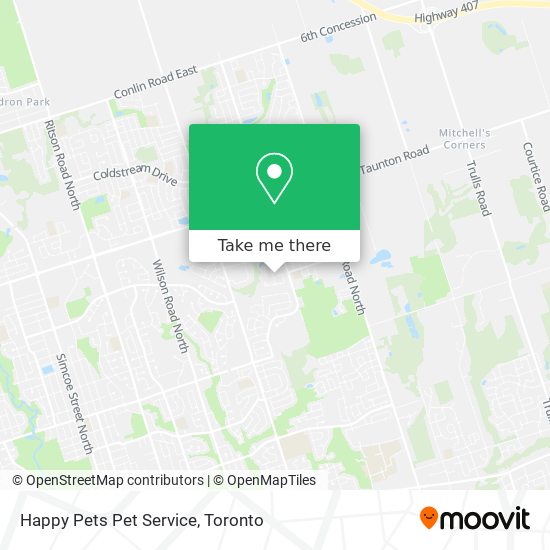 Happy Pets Pet Service map