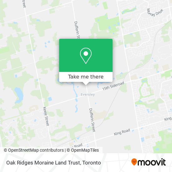 Oak Ridges Moraine Land Trust map