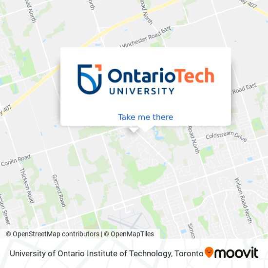 University of Ontario Institute of Technology map