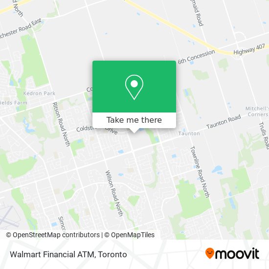 Walmart Financial ATM map