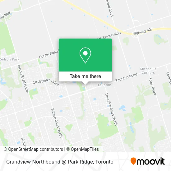 Grandview Northbound @ Park Ridge map