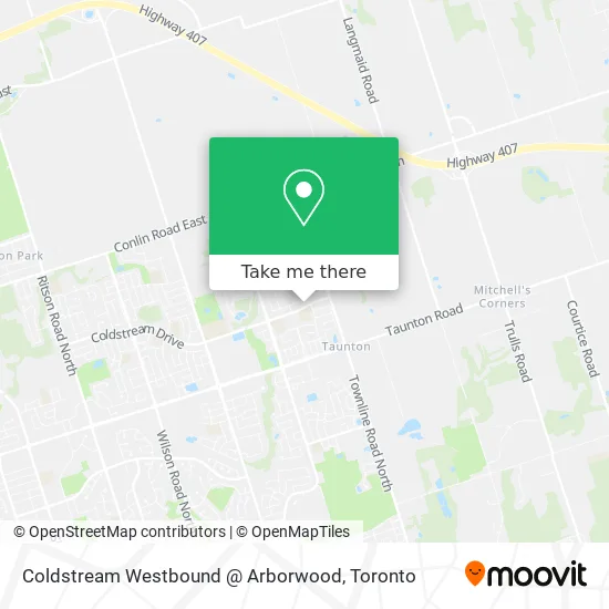 Coldstream Westbound @ Arborwood map
