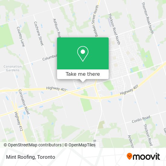 Mint Roofing map