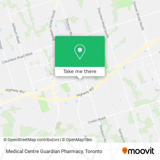 Medical Centre Guardian Pharmacy map