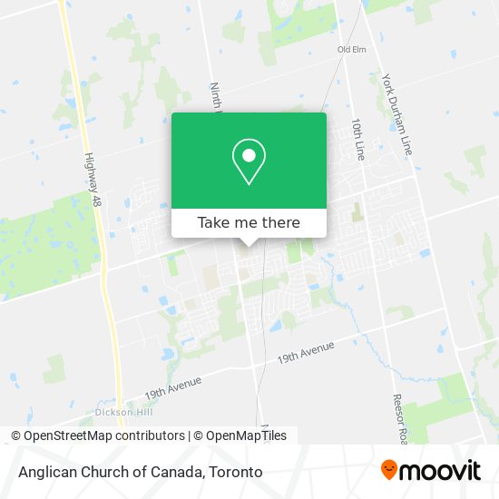 Anglican Church of Canada map