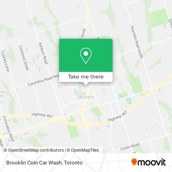 Brooklin Coin Car Wash map