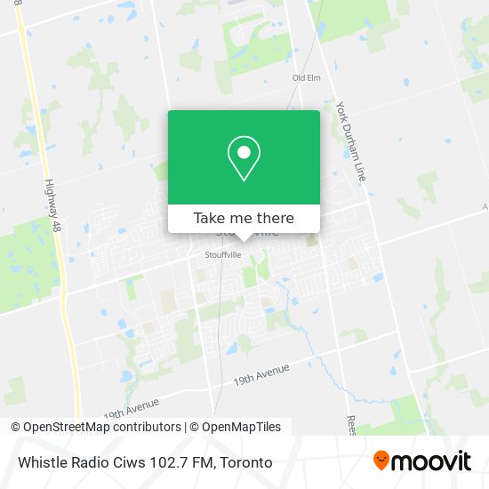 Whistle Radio Ciws 102.7 FM map