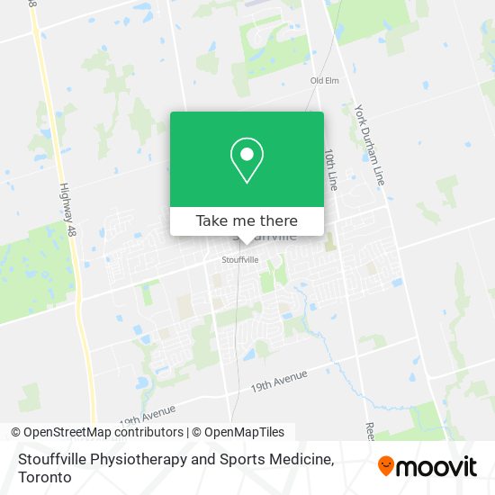 Stouffville Physiotherapy and Sports Medicine map