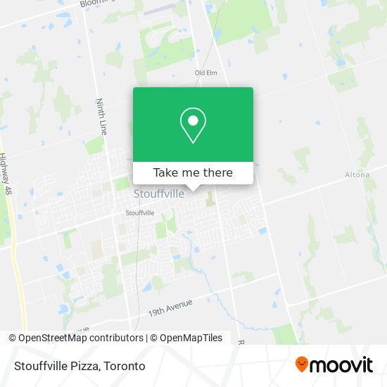 Stouffville Pizza map