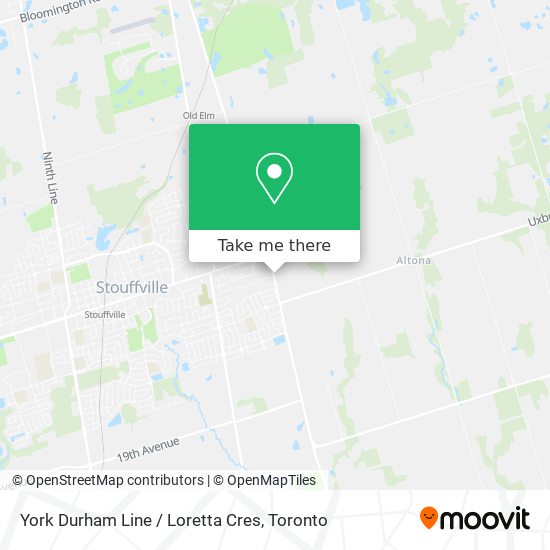 York Durham Line / Loretta Cres map