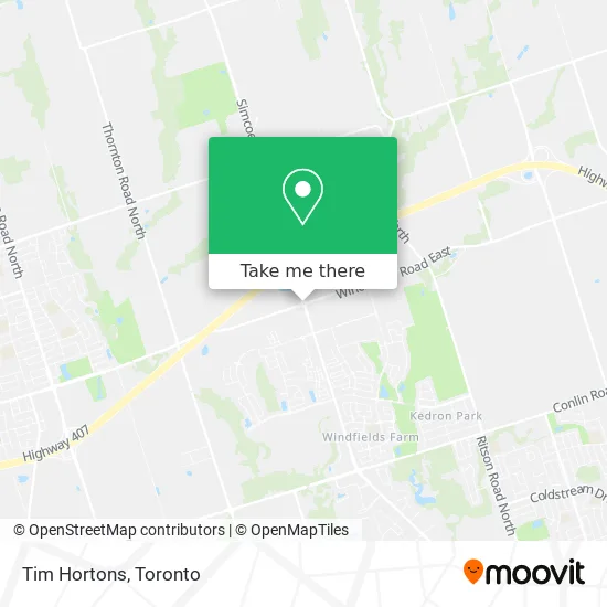 Tim Hortons map